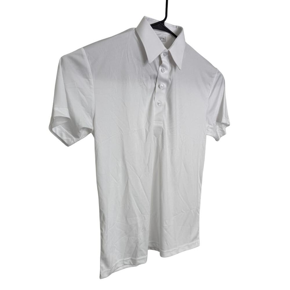 COLLARS & CO Original Dress Collar English Spread Button Polo White NWT Medium - Picture 4 of 6
